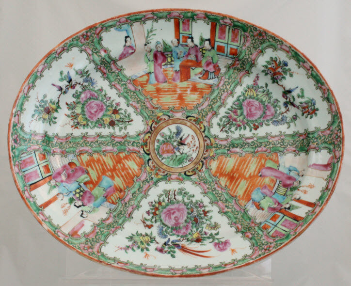 16" Chinese Qing Export Rose Medallion Famille Rose Platter