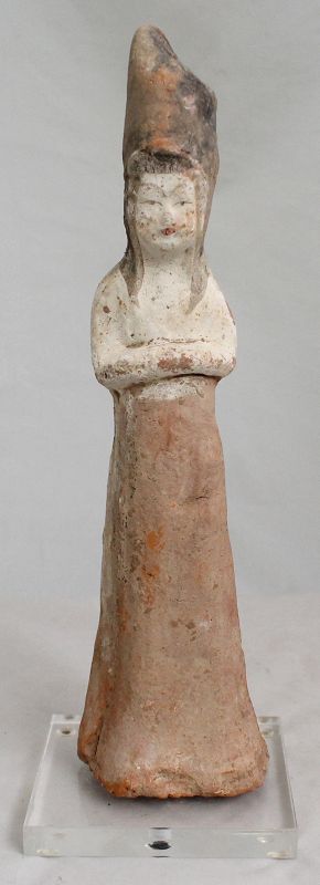 Chinese Tang Dynasty Pottery Court Lady Tomb Figure Attendant