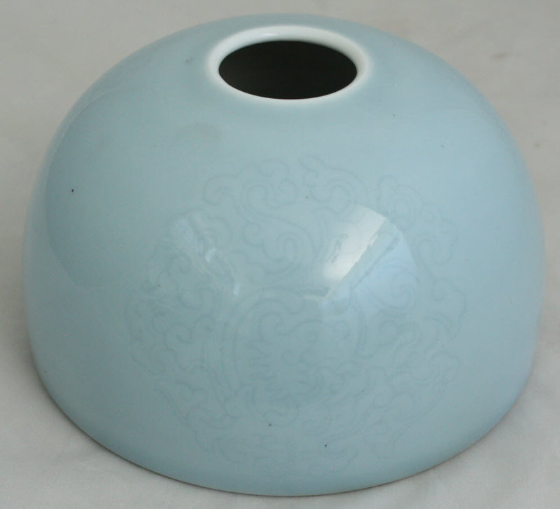Chinese Qing Kangxi Marked Sky Blue Beehive Waterpot Taibo Zun