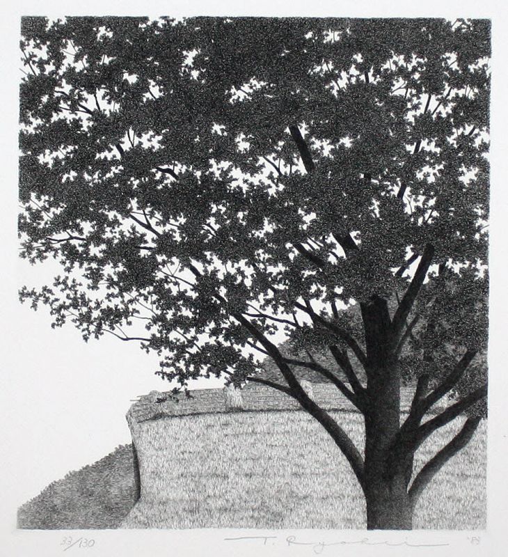 Tanaka Ryohei Japanese Limited Edition Etching Big Tree No. 2