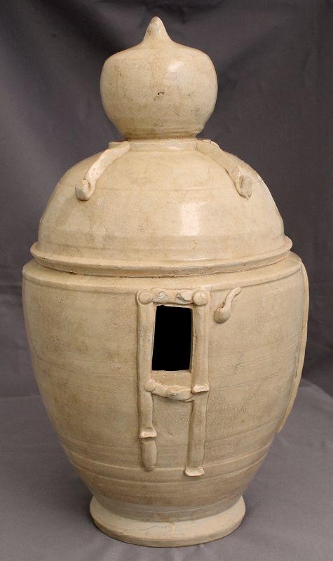 Chinese Song to Yuan Dynasty Qingbai Stoneware Funerary Vessel Granary