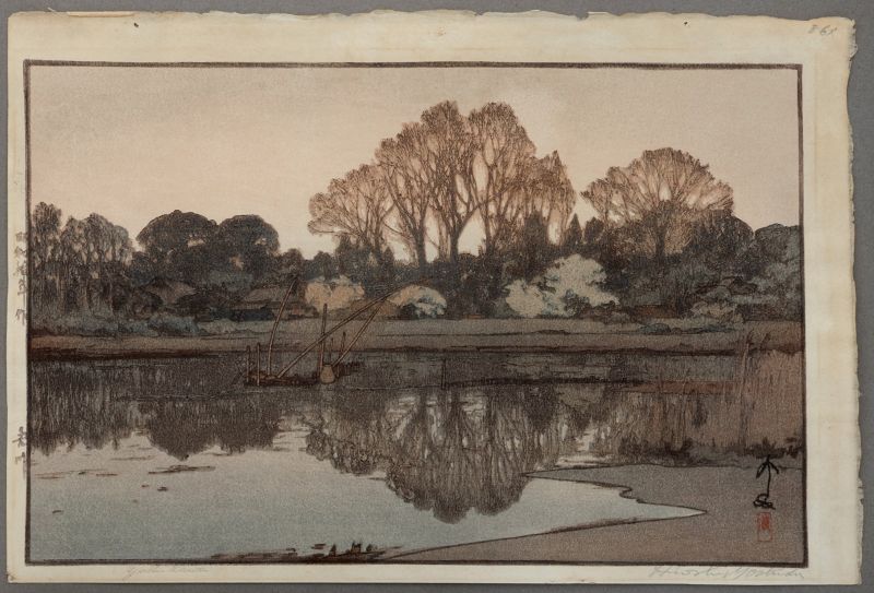 1st Edition Jizure Hiroshi Yoshida Japanese Woodblock Print Yoshikawa