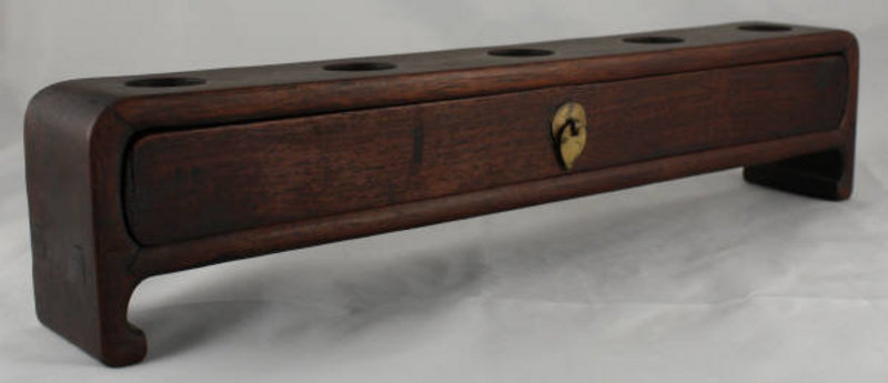 Chinese Late Qing Hardwood Opium Pipe Damper Bowl Stand